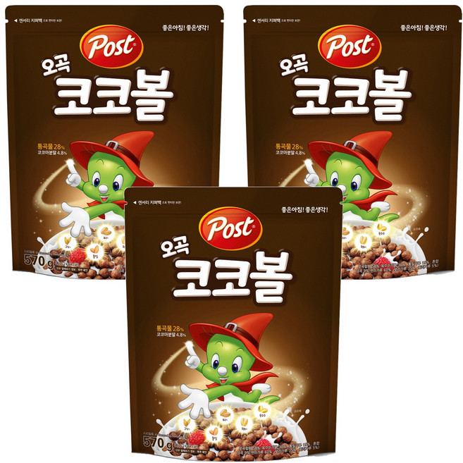 포스트 오곡 코코볼, 570g, 3개
