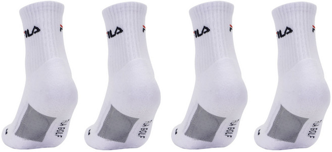 휠라 프로페셔널 밸런스 미드 양말 2켤레, 화이트, 화이트, 1세트