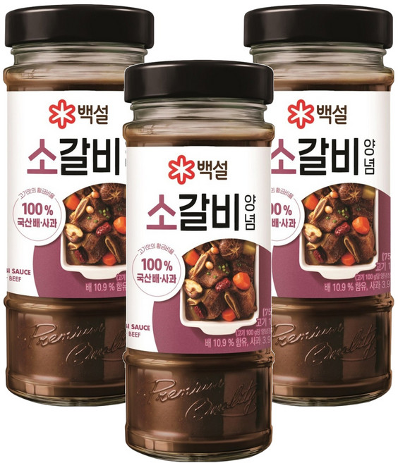 백설 소갈비양념, 500g, 3개