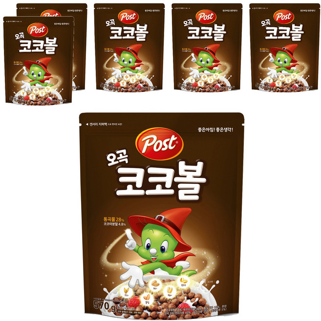 동서 포스트 오곡 코코볼, 570g, 6개