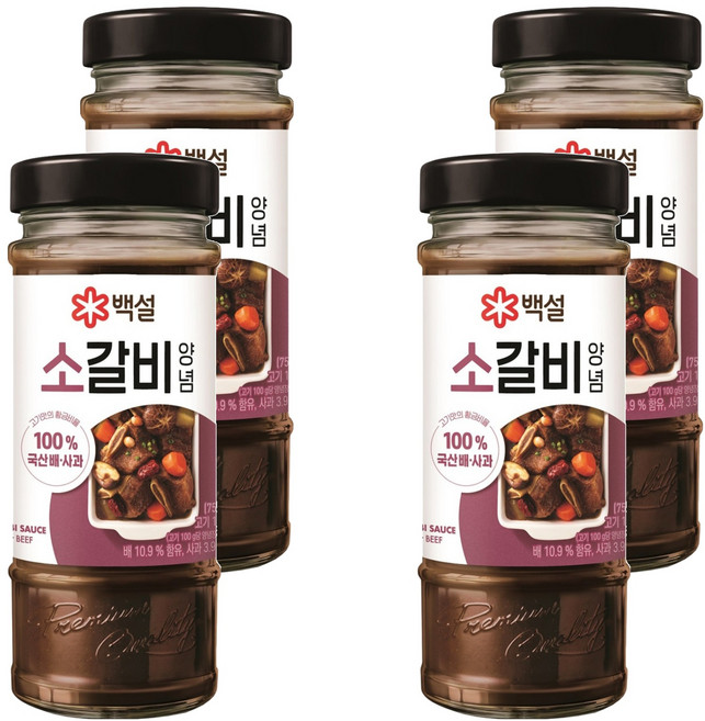 백설 소갈비양념, 500g, 4개
