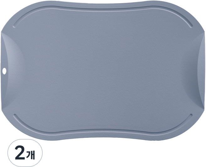 도블레 국산 특허받은 칼집나지 않는 항균도마, 블루그레이, 2개