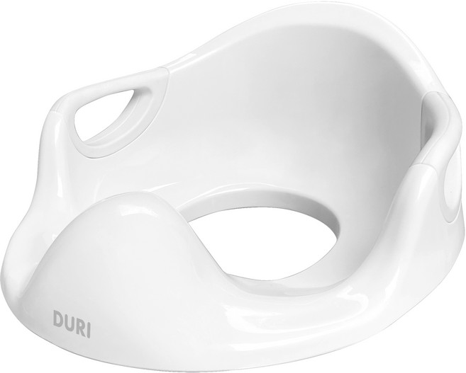 두리 핸들 비데겸용 유아변기커버, 밀크 화이트