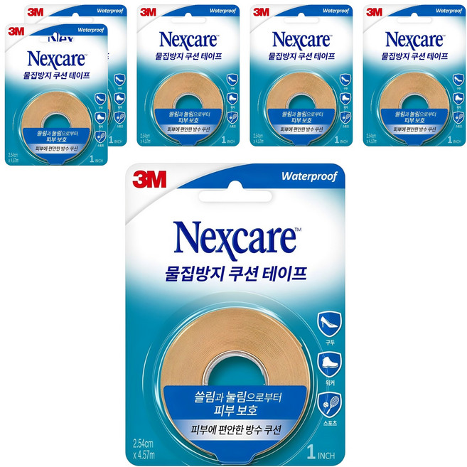 3M 넥스케어 물집방지쿠션 테이프 4.57m, 6개