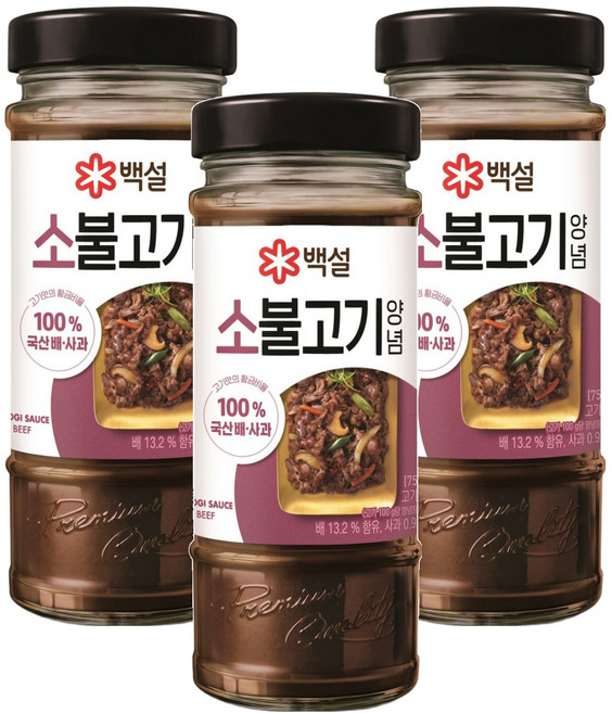 백설 소불고기양념, 500g, 3개