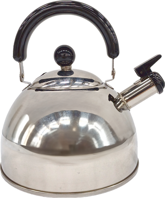 YOSHIKAWA 吉川 不銹鋼笛音茶壺 SH-8137, 黑色, 2.5L, 1個