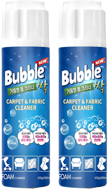 버블싹 폼 클리너, 500ml, 2개