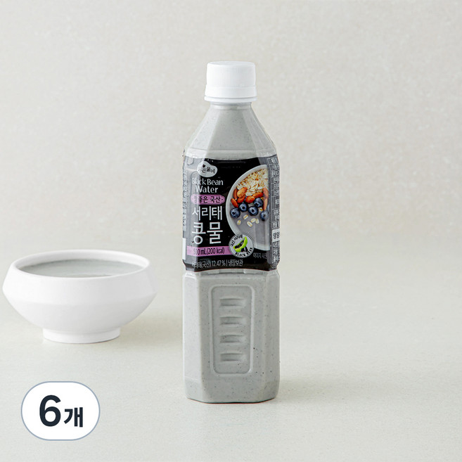맑은물에 참좋은 국산 서리태콩물, 500ml, 6개