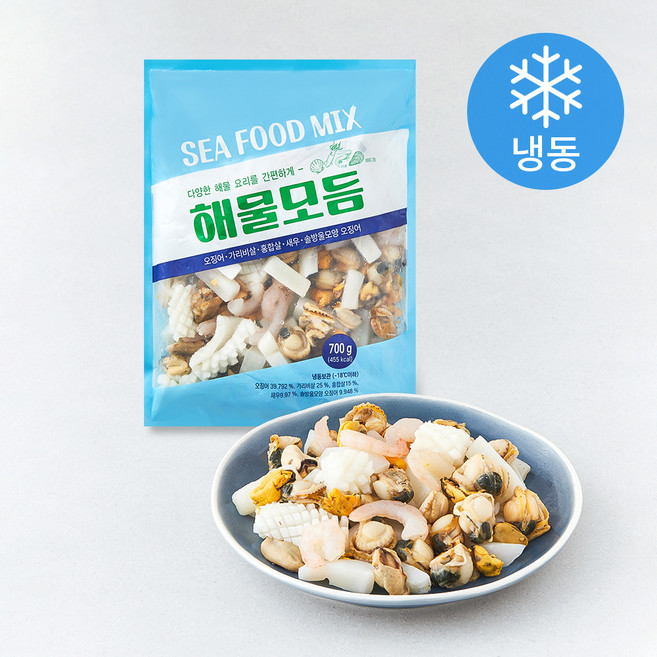 해산물 가득 해물 모듬 (냉동), 1개, 700g