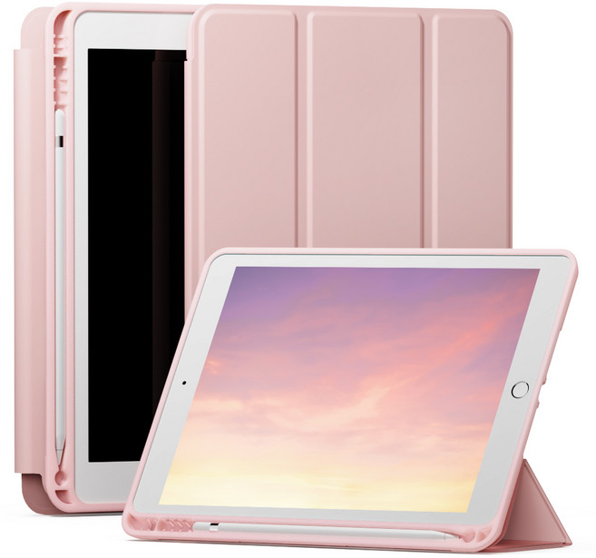 신지모루 스마트커버 펜슬 수납 태블릿 케이스, 핑크 샌드, 1개