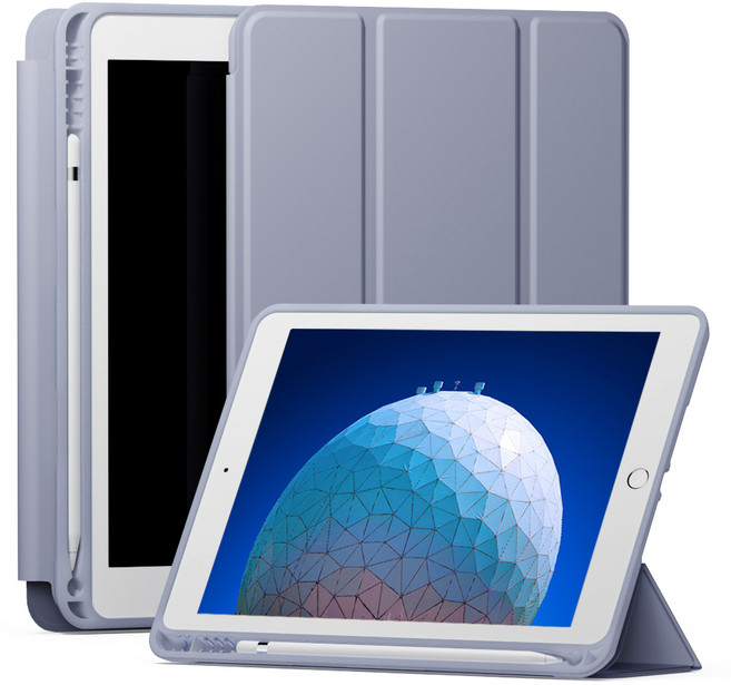 신지모루 스마트커버 펜슬 수납 태블릿 케이스, 라벤더 퍼플, 1개