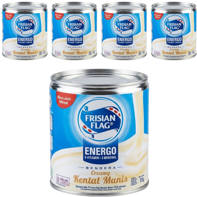 FRISIAN FLAG 原味煉乳, 370g, 5罐