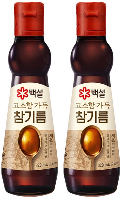 백설 진한참기름, 320ml, 2개