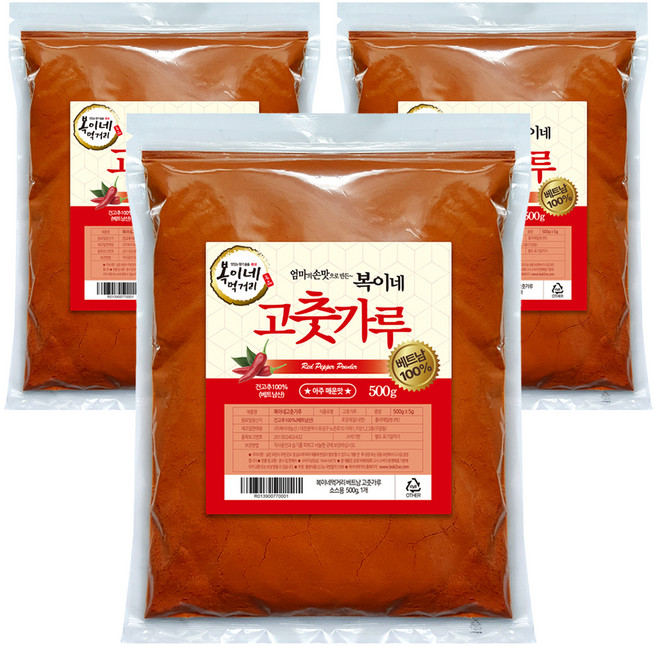 복이네먹거리 베트남 고춧가루 소스용, 500g, 3개