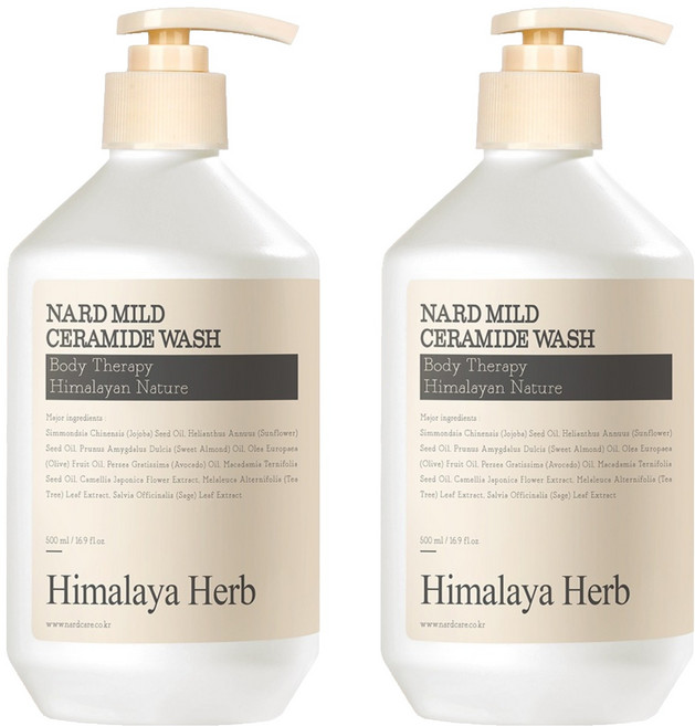 나드 마일드 세라마이드 바디워시, 500ml, 2개