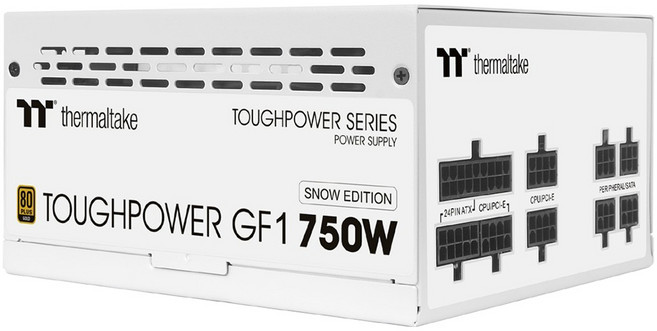 thermaltake 曜越 Toughpower GF1 750W 金牌 全模全日 不發光 雪白版, PS-TPD-0750FNFAGT-W, 1個