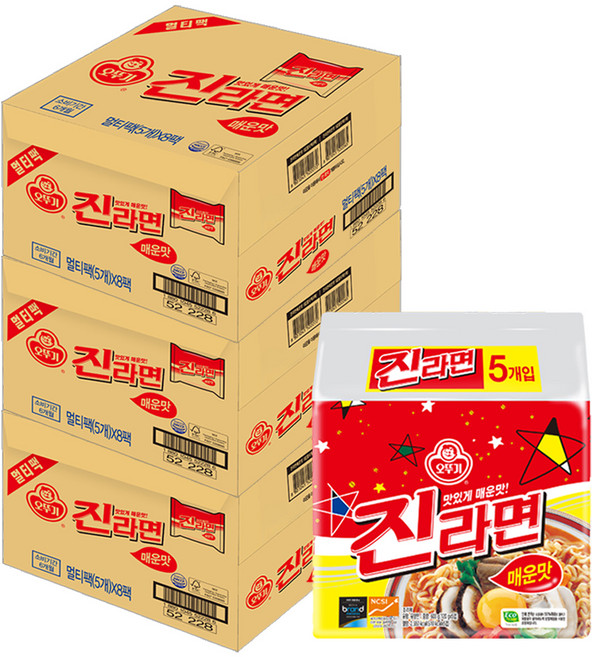 오뚜기 진라면 매운맛 120g, 120개