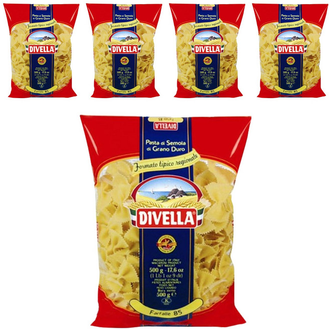 디벨라 파르팔레 파스타, 500g, 5개