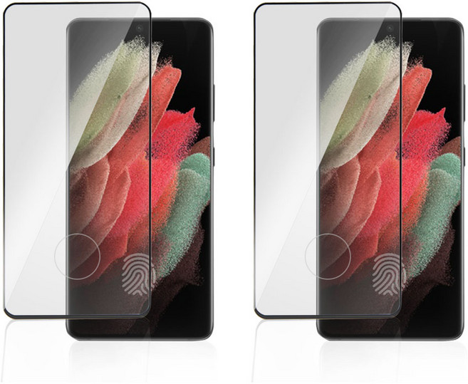 렉스 케이스 호환형 풀커버 강화유리 휴대폰 액정보호필름 2P, 1세트