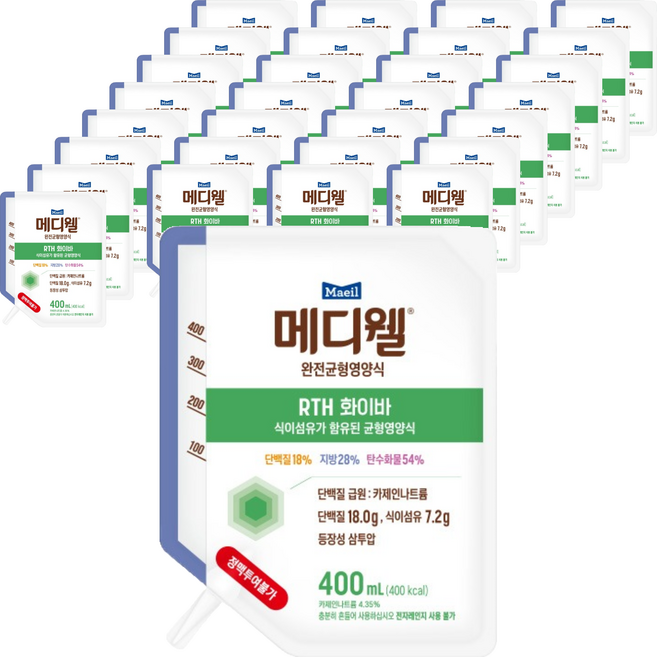 메디웰 RTH 화이바, 400ml, 40개
