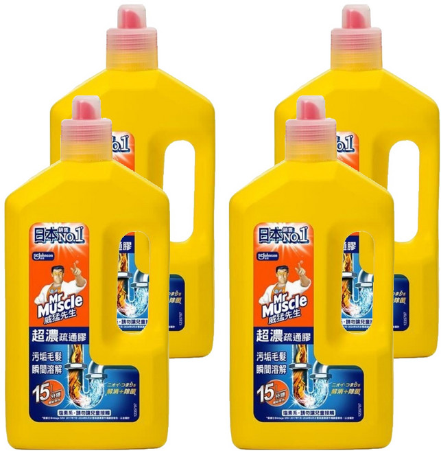 Mr Muscle 威猛先生 超濃水管疏通膠 日本製, 800g, 4瓶