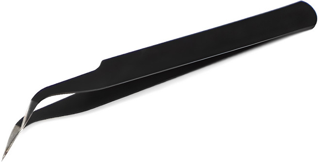 고급 속눈썹 핀셋, 1개, 커브형