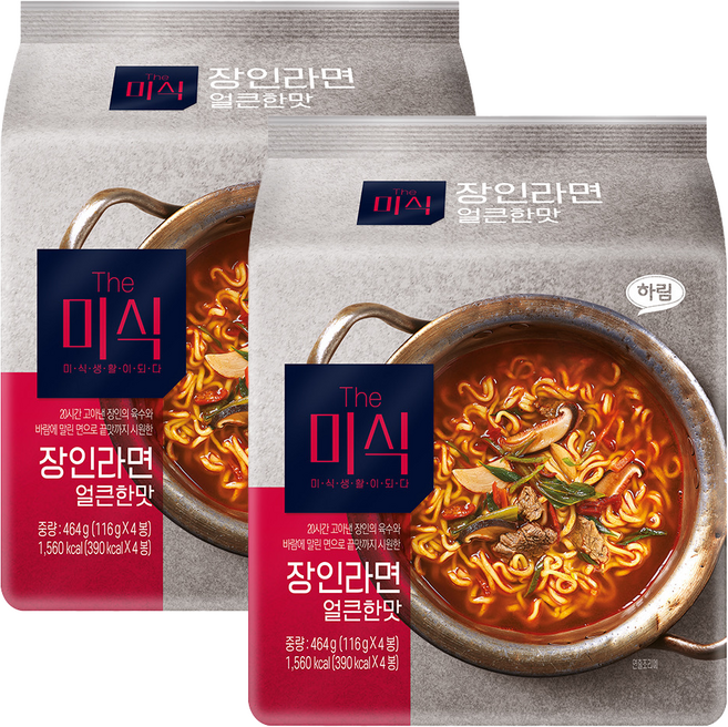 더미식 장인라면 얼큰한맛 116g, 8개