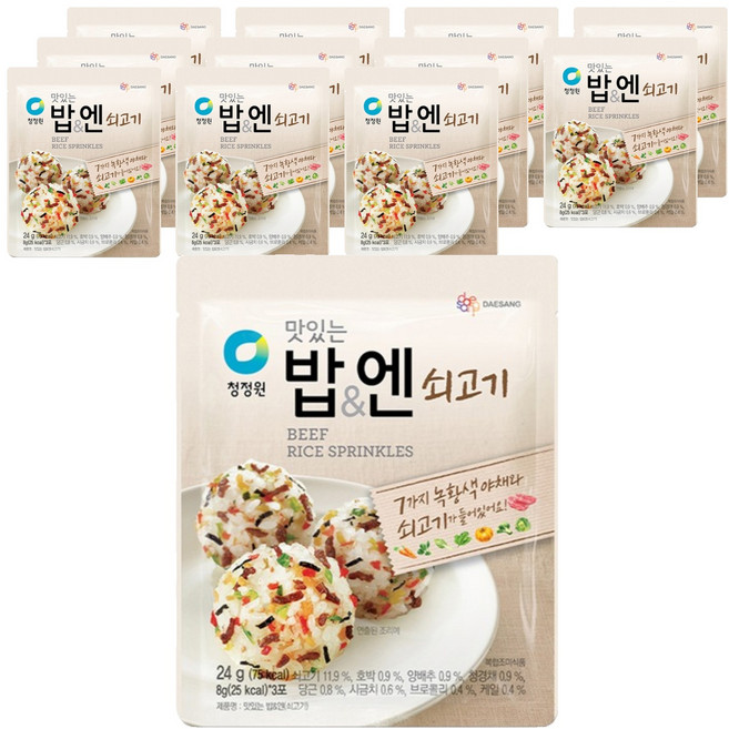 청정원 맛있는 밥 엔 쇠고기, 24g, 12개