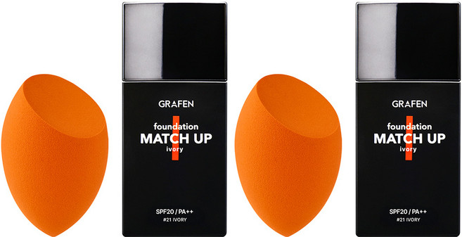 GRAFEN 男士粉底液 40ml+美妝蛋, 21 Ivory, 2個