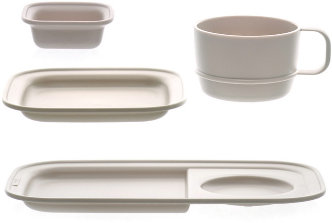 나인웨어 올디너리 테이블 시리즈 4p, 화이트, 브런치테이블 + 스프컵 + 소스볼 + 사각접시, 1세트