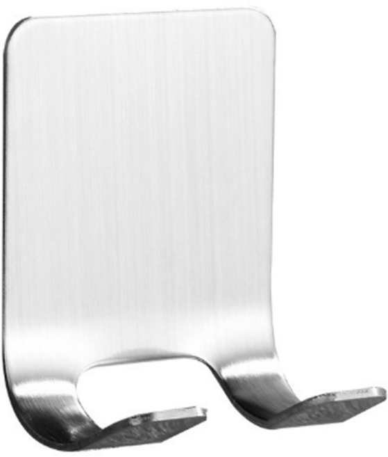 블럭마트 강력부착 콘센트 코드걸이 면도기걸이, 실버, 1개