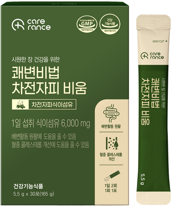 care rance 順暢秘訣 車前子膳食纖維 瀉清, 30冊, 1個