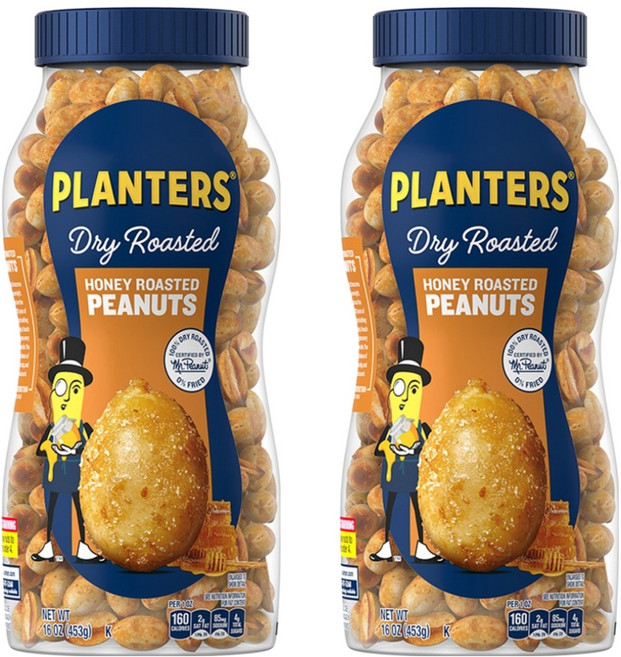 PLANTERS 허니로스티드 피넛, 453g, 2개