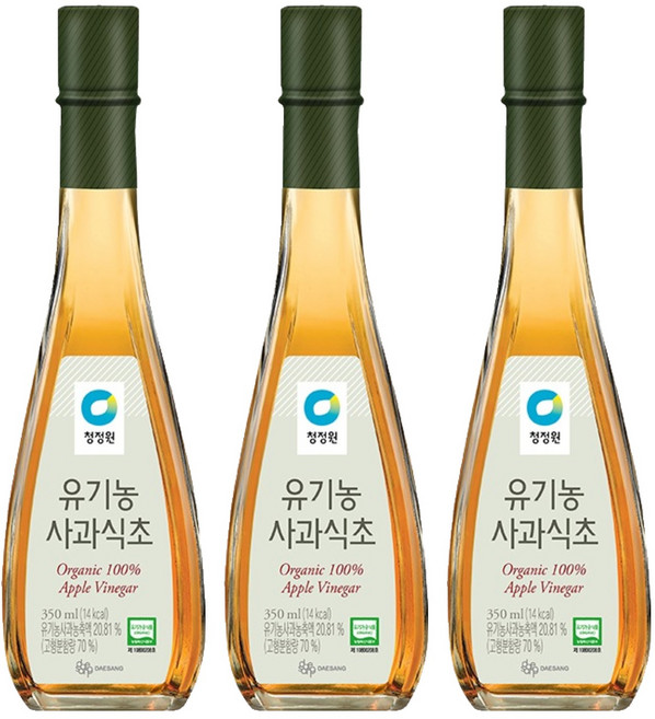 청정원 사과식초, 350ml, 3개