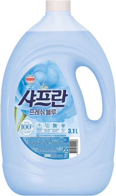 샤프란 섬유유연제 프레쉬 블루 본품, 3.1L, 1개