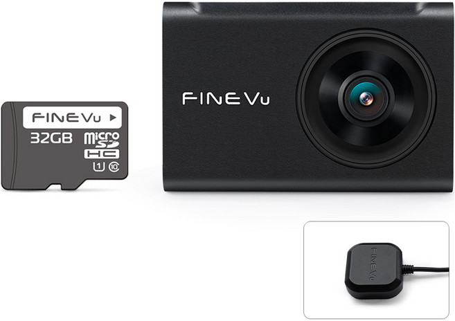 파인뷰 5GHz 와이파이 전후방 FHD 2채널 차량용 블랙박스 X6 NEW, 32GB, 본품 + 외장GPS