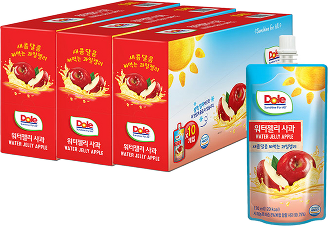 돌 워터젤리 사과 10개입, 130ml, 30개