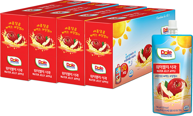 돌 워터젤리 사과 10개입, 130ml, 40개