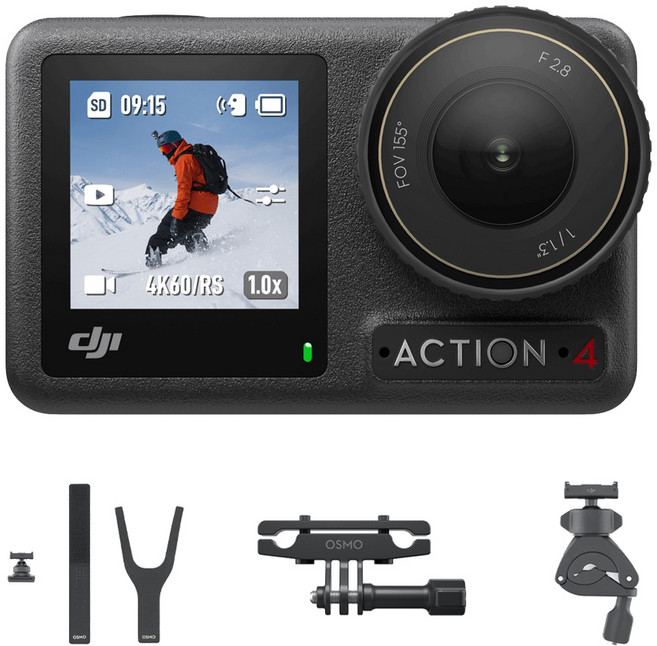 DJI 오즈모 액션4 스탠더드 콤보 액션캠 AC003 + 로드 사이클링 액세서리 키트