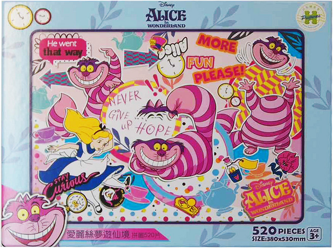 HUNDRED PICTURES 百耘圖 Alice In Wonderland 拼圖 HPD0520-139 530 x 380mm 3歲以上, 愛麗絲夢遊仙境 2, 520片, 1盒