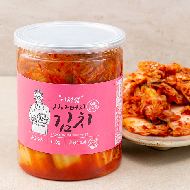 이정섭 시아버지 썰은김치, 600g, 1개