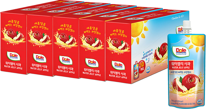 돌 워터젤리 사과 10개입, 130ml, 50개