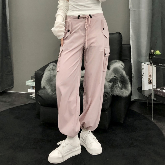 피어니스트 여성용 포켓 카고 와이드 팬츠