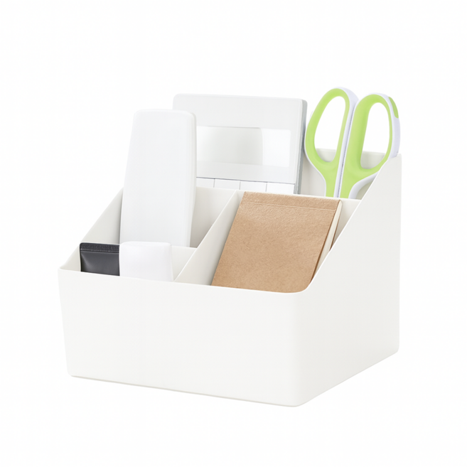 모더너리 분리형 칸막이 연필꽂이, 화이트, 1개