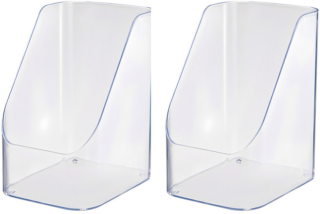 구디푸디 깔끔 주방 욕실 다용도 펜트리 정리함, 투명, 2개