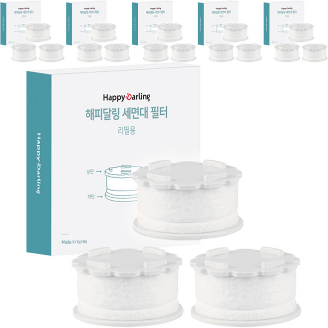 해피달링 세면대 헤드 필터 리필용 3p, 6개