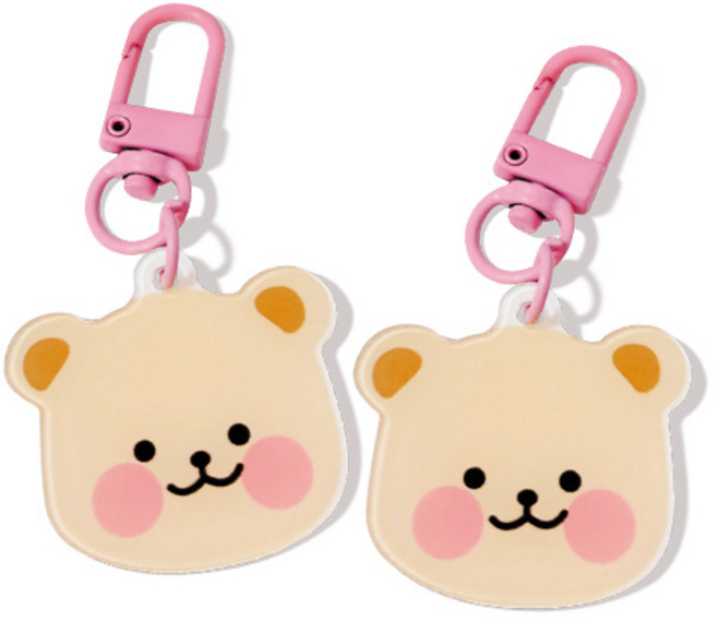 파라다이소 귀염뽀짝 일러스트 아크릴 키링, 04, 2개