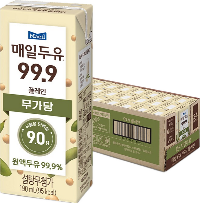 매일두유 99.9 플레인, 190ml, 24개