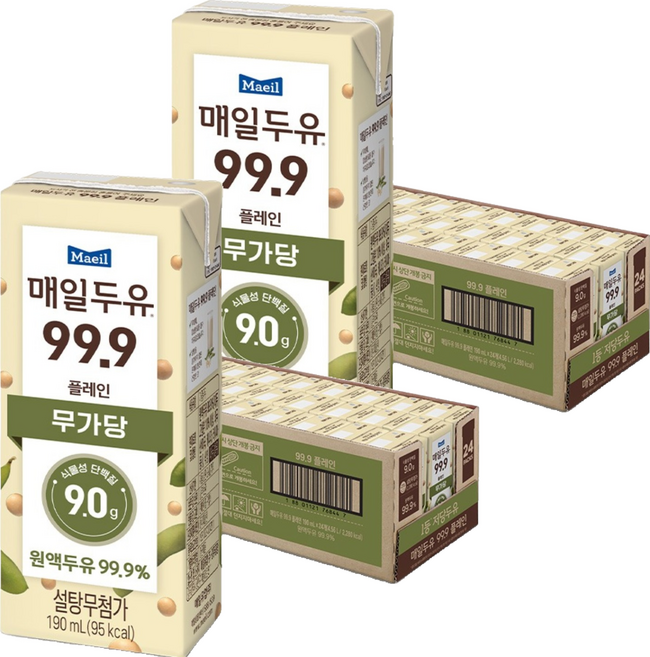 매일두유 99.9 플레인, 190ml, 48개