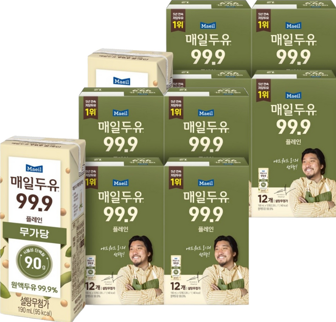 매일두유 99.9 플레인, 190ml, 96개